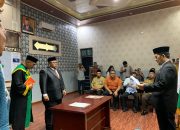 PJ Bupati Lantik Dewas PDAM Tirta Agara Baru