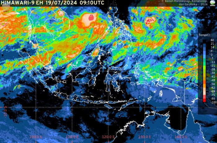 Fenomena udara dingin akibat Monsun Australia mempengaruhi suhu di wilayah Indonesia selama musim kemarau