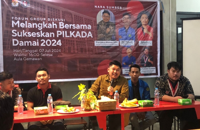 KPU Sekadau dan DPK GMNI IKIP PGRI Pontianak mengadakan Forum Group Diskusi