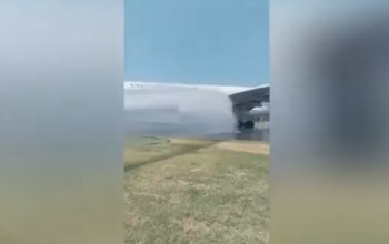 Rangkaian Foto: Pesawat Saudi Arabian Airlines Terbakar Saat Mendarat di Pakistan!