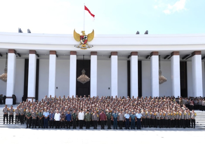 Presiden Jokowi berikan arahan kepada TNI dan Polri di IKN