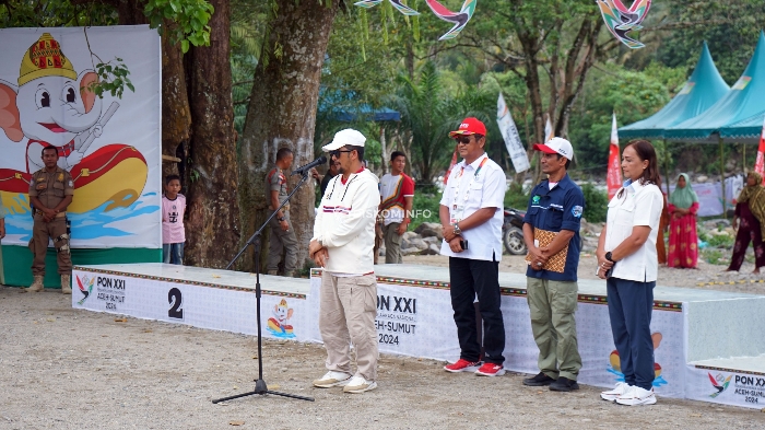Cabor Arung Jeram PON XXI Aceh -Sumut Sukses Dilaksanakan, PJ Bupati Syakir Berikan Pantun Untuk Atlet