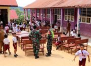 Kodim 0108 Agara Bersama Pagayuban Motor Salurkan Bantuan Ke SDN Titi Panjang Gajah Mati