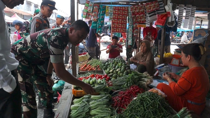 Dandim 0108 Agara Bersama Forkompinda Sidak Pasar Jelang Idul Fitri 1446 H