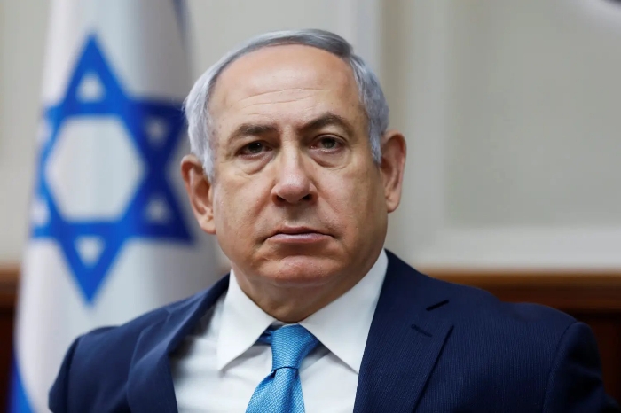 Perdana Menteri Israel Benjamin Netanyahu memberikan pernyataan politik terkait konflik dengan Hamas
