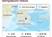 Gempa Bumi Magnitudo 2,4 Guncang Kolaka Timur, Pusat Gempa di Darat