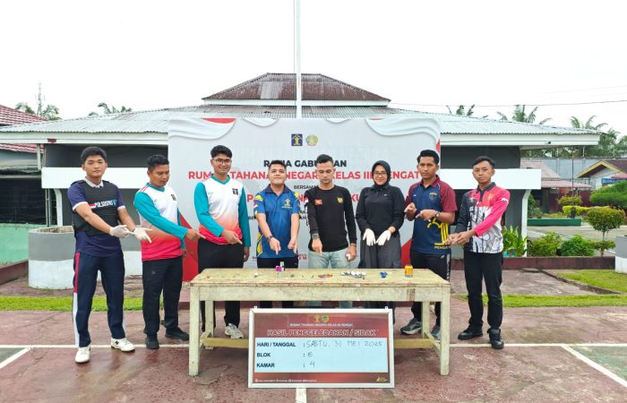 DETEKSI DINI GANGGUAN KAMTIB, RUTAN RENGAT RAZIA BLOK HUNIAN WBP