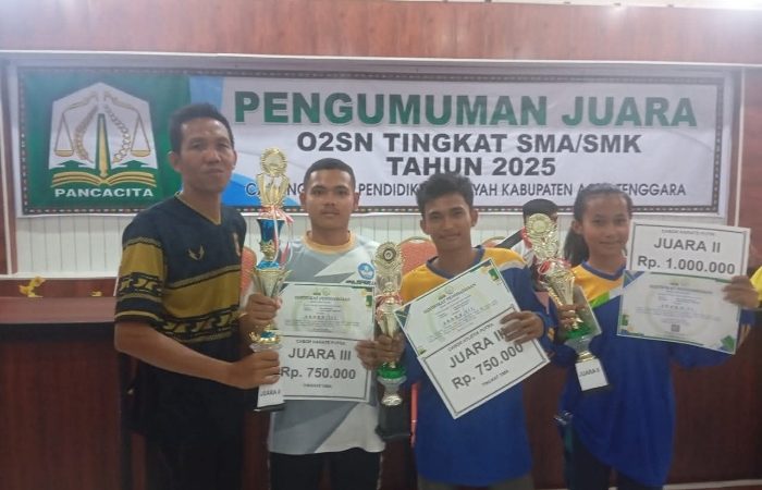 Olimpiade O2SN Tingkat SMA Se – Kabupaten Aceh Tenggara, SMA Negeri 1 Badar Berhasil Raih Juara