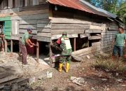 Satgas TMMD Ke-125 Kodim 0108/Agara Mulai Bongkar Rumah Tak Layak Huni
