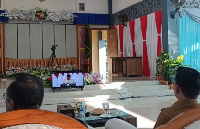 Wabup Sintang Hadiri Virtual Peluncuran Logo dan Tema HUT RI ke-80 Tahun 2025