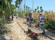 TMMD Ke-125 Kodim 0108 Agara Bersama Warga Cor Manual Sasaran Fisik Rambat Beton