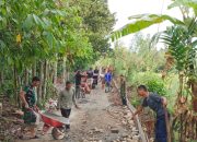 Satgas TMMD Bersama Warga Percepat Pembangunan Fisik Jalan Desa Rikit Bur II