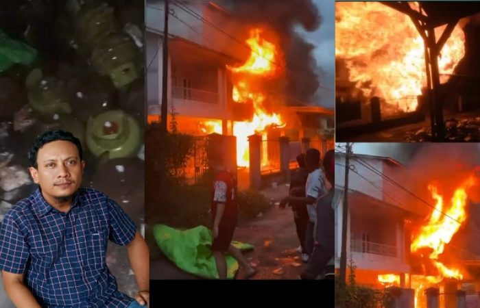 Ratusan Tabung LPG 3 Kg Subsidi Berhamburan Saat Ruko Terbakar di Nanga Pinoh
