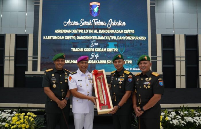 Danrem 121/Abw Hadiri Sertijab Pejabat Kodam XII/Tanjungpura di Kubu Raya