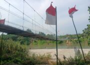Renovasi Jembatan Gantung Garuda di Desa Bandar Kuala oleh TNI selesai