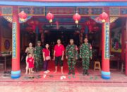 TNI–Polri Bersinergi, Babinsa Kodim 1208/Sambas Jaga Keamanan Perayaan Imlek