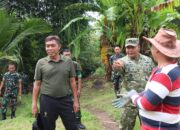 Dandim 1310/Bitung Dampingi Danrem 131/Stg Tinjau Lokasi Pembangunan Jembatan di Minahasa Utara