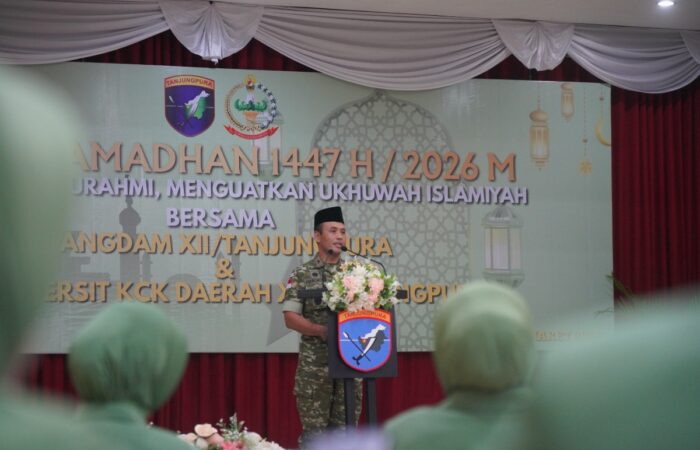 Safari Ramadhan Pangdam XII/Tanjungpura di Makorem 121/Abw, Danrem Purnomosidi Tegaskan Nilai Ramadhan Jadi Landasan Tugas