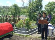 Dandim 1310/Bitung Pimpin Upacara Pemakaman Militer Sertu Muhamad Yunus Uno di TPU Waleleng