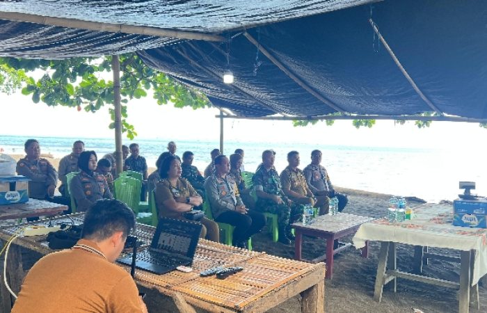 Jaga Kondusivitas Wisata Pasca Lebaran, Danramil 01/Bitung Ikuti Anev Kamtibmas Bersama Kapolri