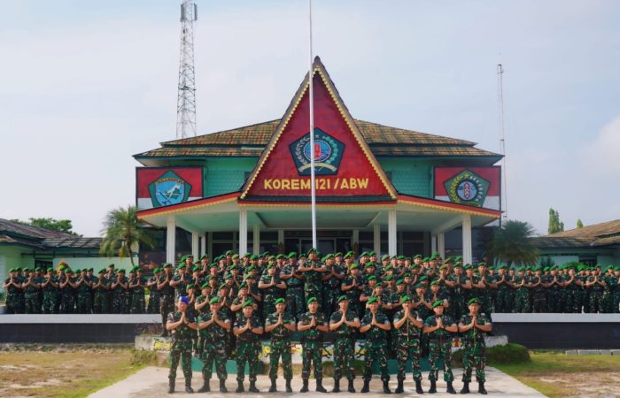 Halal Bihalal Idul Fitri 1447 H, Korem 121/Abw Perkuat Kebersamaan dan Disiplin Prajurit