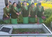 HUT ke-80 Persit KCK: Persit Kodim 1310/Bitung Gelar Ziarah Khidmat di TMP Kadoodan