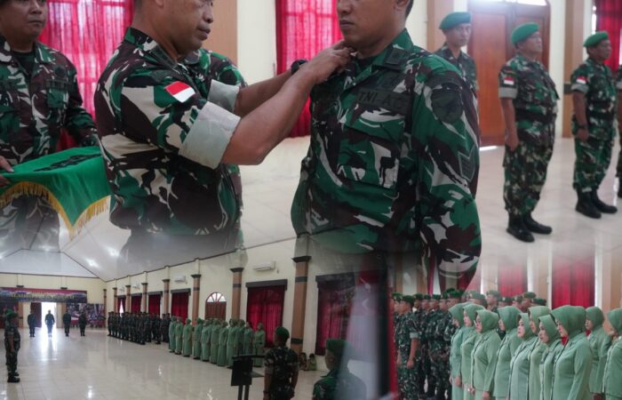 Kasrem 121/Abw Pimpin Kenaikan Pangkat 17 Prajurit, Tekankan Profesionalisme dan Loyalitas