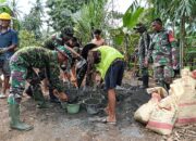 Sinergi TNI-Rakyat, Pembangunan Jembatan Perintis Garuda di  Rap Rap Airmadidi Tunjukkan Progres Signifikan