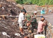 Sinergi TNI, Rakyat, dan Pekerja: Gotong Royong Bangun Jembatan Beton, Solusi Transportasi Warga Girian Indah