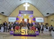 Wujud Sinergi TNI dan Pemerintah Daerah Dalam Kehidupan Beragama, Dandim 1310/Bitung Bersama Wakil Walikota Hadiri HUT ke-51 GMIM Maranatha Kasawari