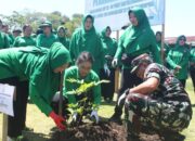 Persit KCK Cabang L Kodim 1206/Putussibau Gelar Penanaman Pohon Dalam Rangka HUT Ke-80