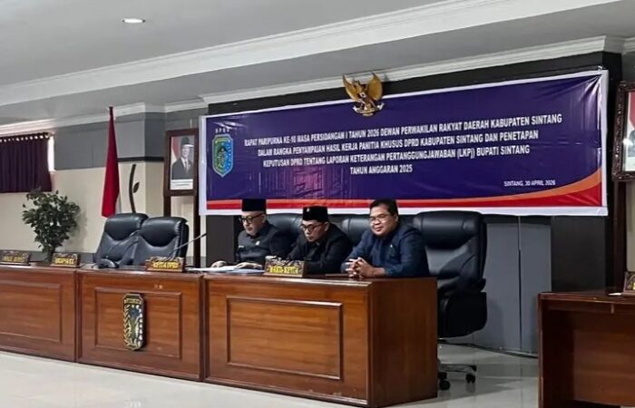 Tuntas Sebelum Tenggat, Ketua DPRD Sintang Apresiasi Kerja Kilat Pansus LKPj 2025